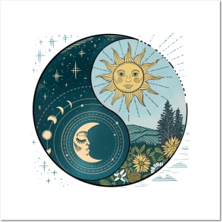 Yin Yang Sun and Moon Celestial Harmony Posters and Art